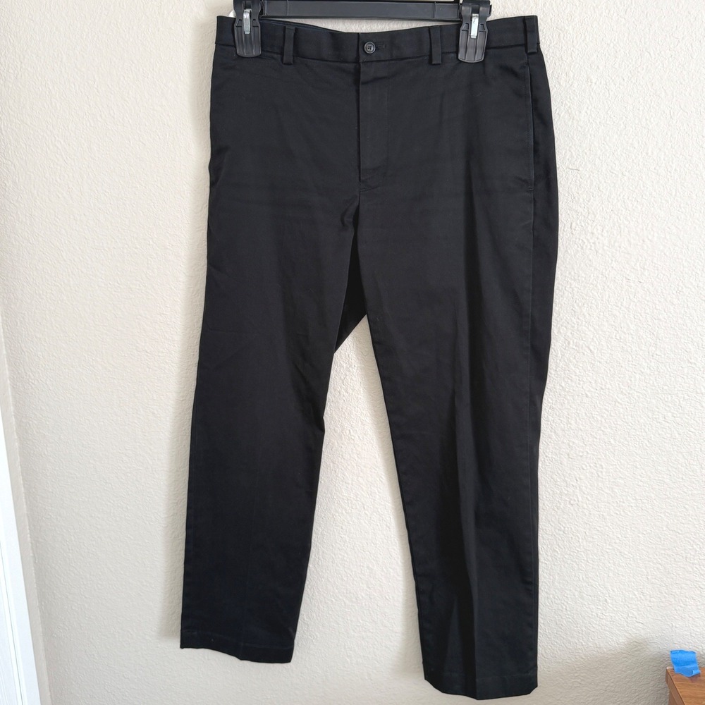 Brooks Brothers Men 34x29 Clark‎ Advantage Chino Black Pants Prep Career Stretch